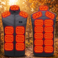 21-Zone Heated Vest – USB-Powered Graphene Heating Jacket for Winter Outdoor Activities