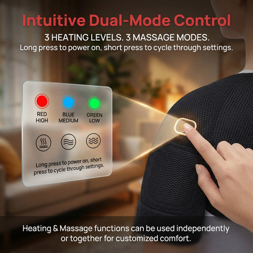 Electric Heated Shoulder Heated Dual Shoulder Massager and Wrap Brace