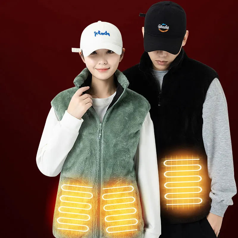 Women's Heated Fleece Vest – 9-Zone Intelligent Heating Thermal Vest for Winter Outdoor Comfort