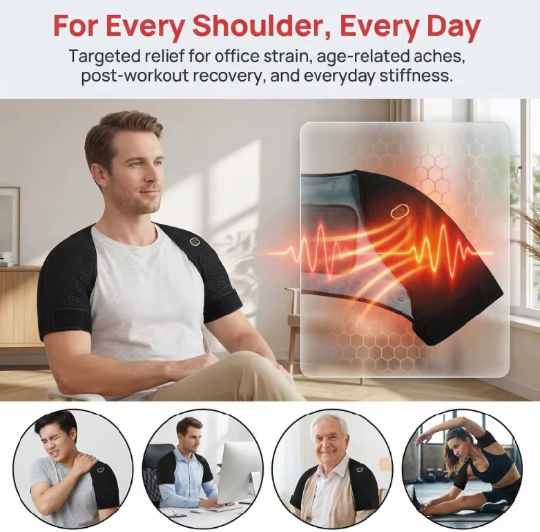 Electric Heated Shoulder Heated Dual Shoulder Massager and Wrap Brace
